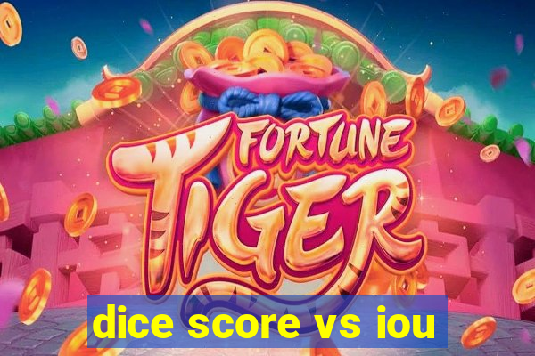 dice score vs iou